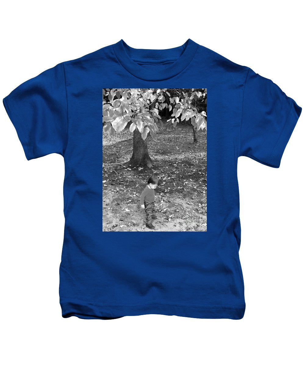 Kids T-Shirt - My First Walk In The Woods - Black And White