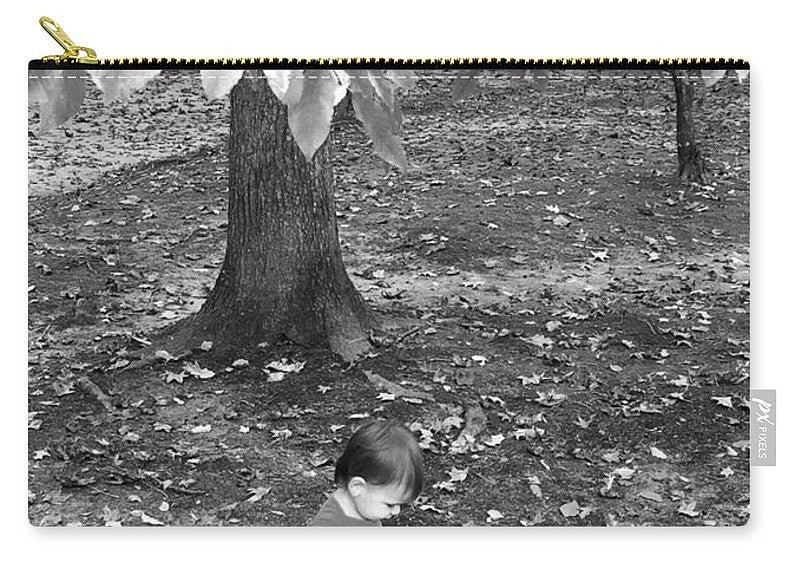 Carry-All Pouch - My First Walk In The Woods - Black And White