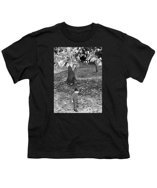 Youth T-Shirt - My First Walk In The Woods - Black And White