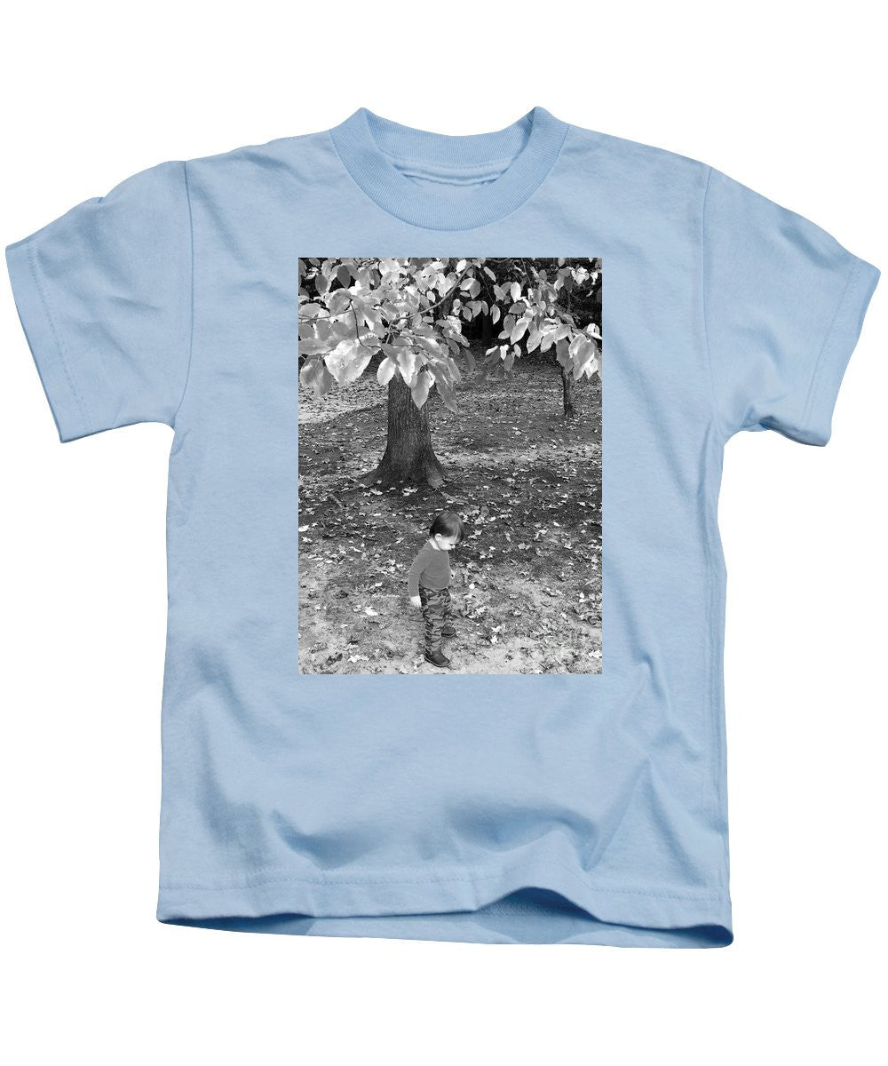 Kids T-Shirt - My First Walk In The Woods - Black And White