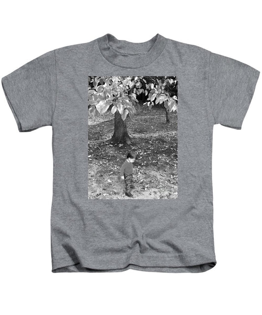 Kids T-Shirt - My First Walk In The Woods - Black And White