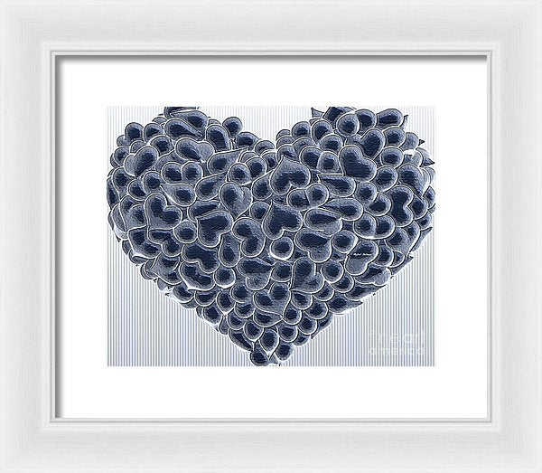 My Love Is Yours In Black And White - Framed Print