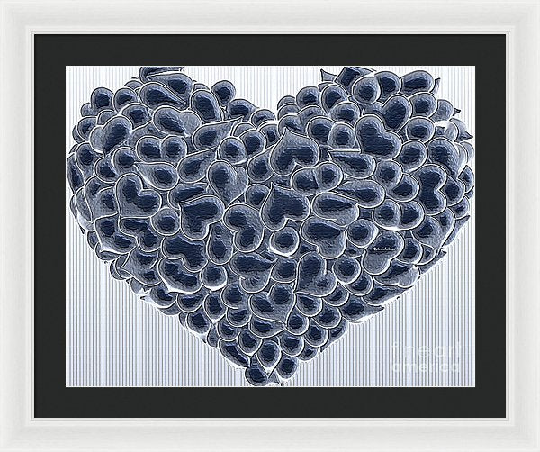 My Love Is Yours In Black And White - Framed Print