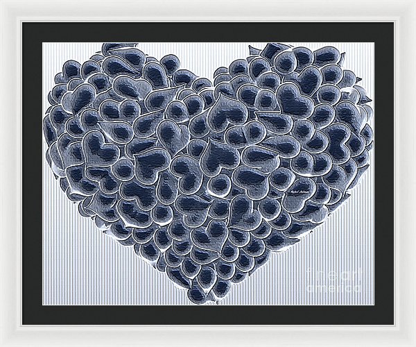 My Love Is Yours In Black And White - Framed Print