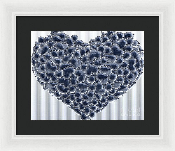 My Love Is Yours In Black And White - Framed Print