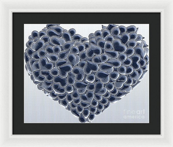 My Love Is Yours In Black And White - Framed Print