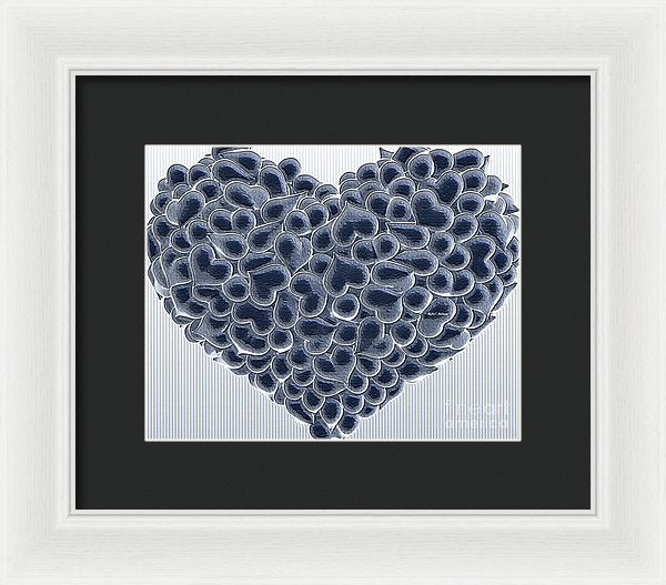 My Love Is Yours In Black And White - Framed Print