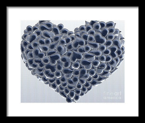 My Love Is Yours In Black And White - Framed Print