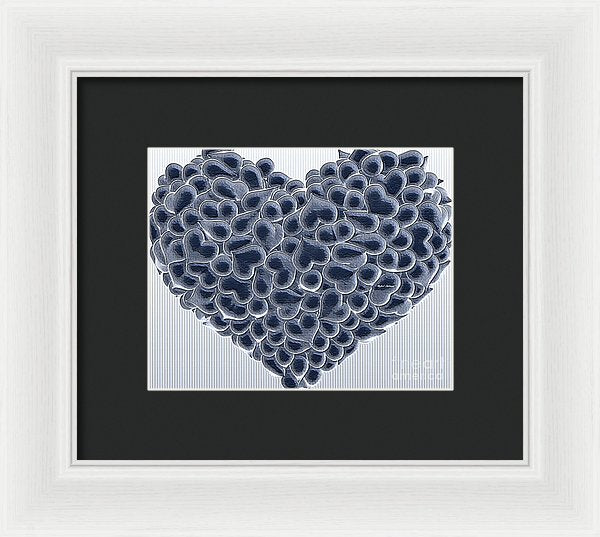 My Love Is Yours In Black And White - Framed Print