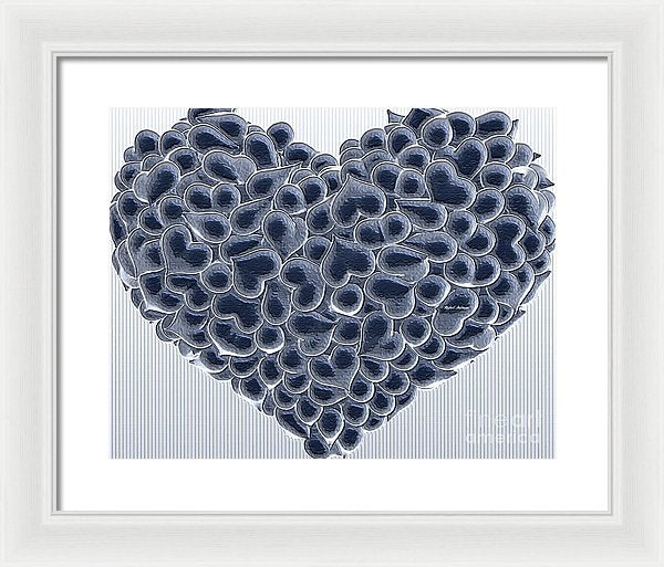 My Love Is Yours In Black And White - Framed Print