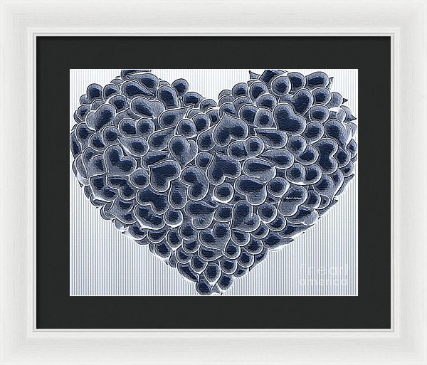 My Love Is Yours In Black And White - Framed Print