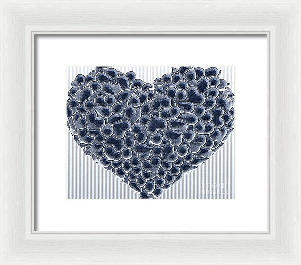 My Love Is Yours In Black And White - Framed Print