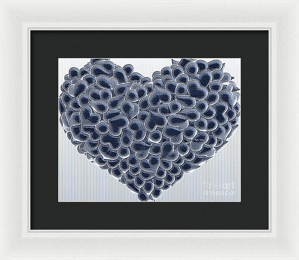 My Love Is Yours In Black And White - Framed Print