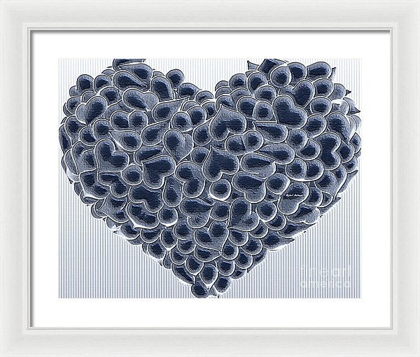 My Love Is Yours In Black And White - Framed Print