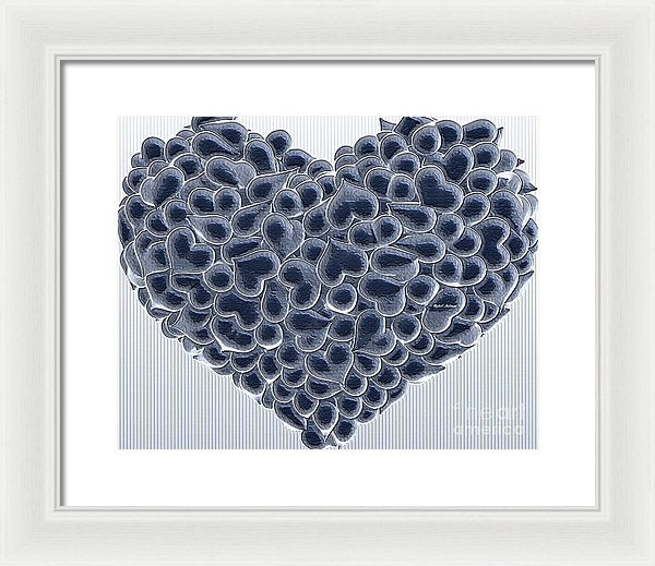 My Love Is Yours In Black And White - Framed Print