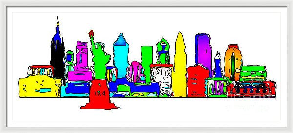 Framed Print - New York City - Pop Art