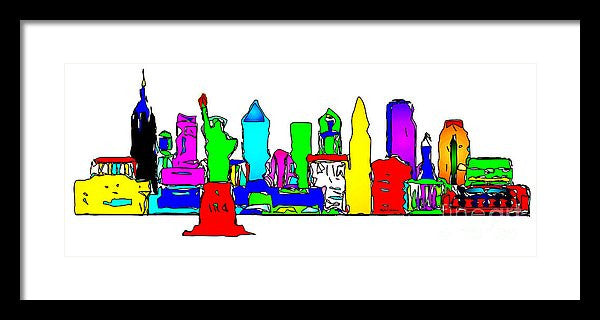 Framed Print - New York City - Pop Art