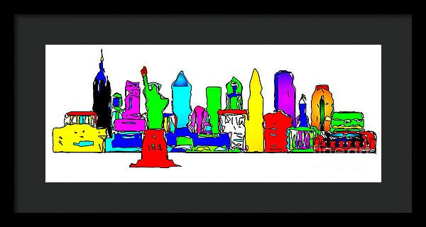 Framed Print - New York City - Pop Art