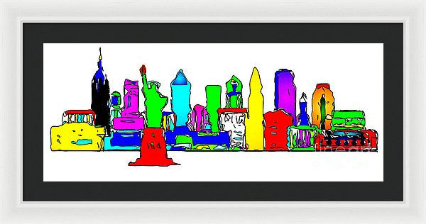 Framed Print - New York City - Pop Art