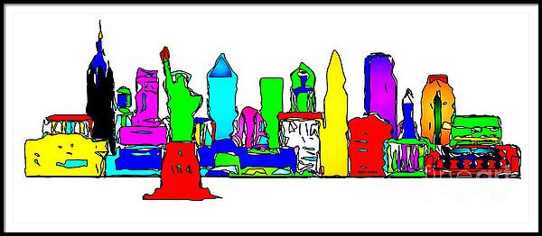 Framed Print - New York City - Pop Art