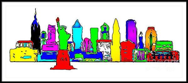 Framed Print - New York City - Pop Art