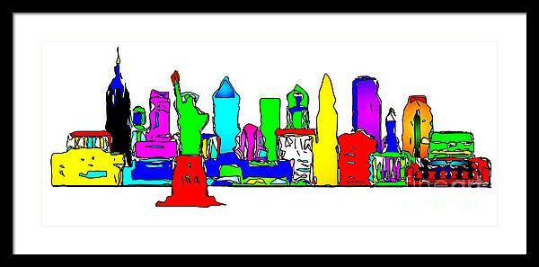 Framed Print - New York City - Pop Art