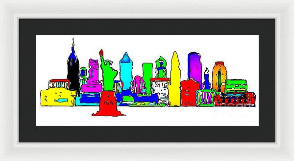 Framed Print - New York City - Pop Art