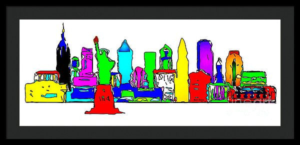 Framed Print - New York City - Pop Art