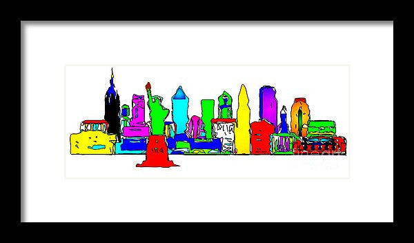 Framed Print - New York City - Pop Art