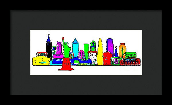 Framed Print - New York City - Pop Art