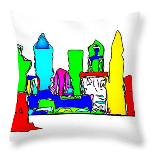 Throw Pillow - New York City - Pop Art