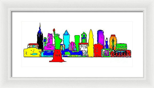 Framed Print - New York City - Pop Art