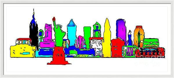 Framed Print - New York City - Pop Art