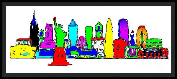 Framed Print - New York City - Pop Art