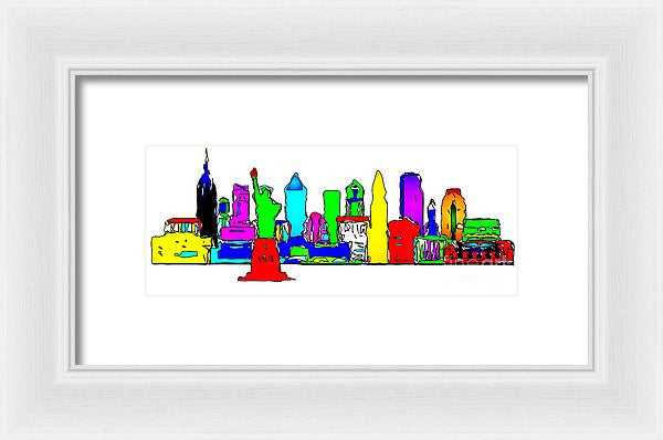 Framed Print - New York City - Pop Art