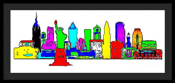 Framed Print - New York City - Pop Art