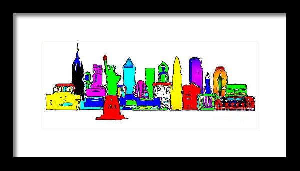 Framed Print - New York City - Pop Art