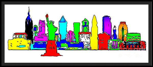 Framed Print - New York City - Pop Art