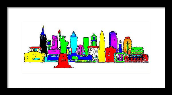 Framed Print - New York City - Pop Art