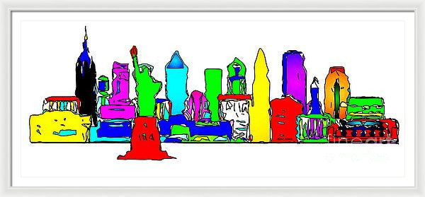 Framed Print - New York City - Pop Art