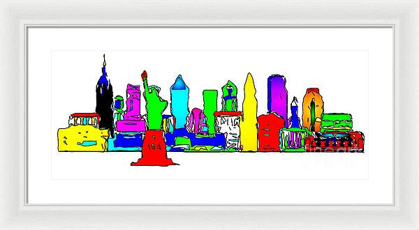 Framed Print - New York City - Pop Art