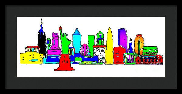 Framed Print - New York City - Pop Art