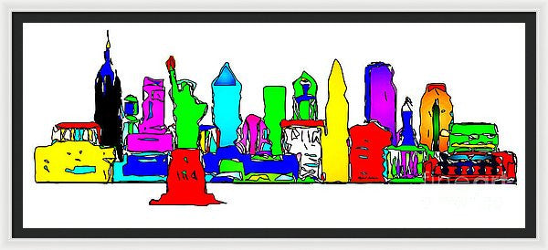 Framed Print - New York City - Pop Art