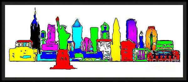 Framed Print - New York City - Pop Art