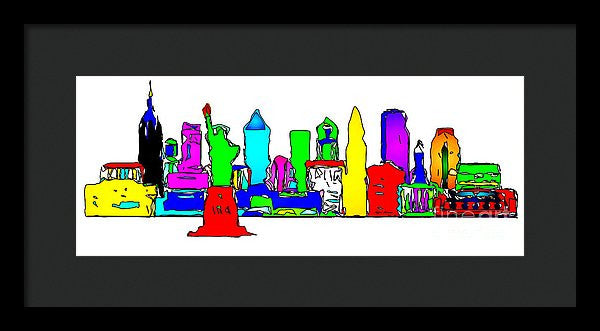 Framed Print - New York City - Pop Art