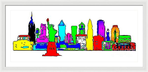 Framed Print - New York City - Pop Art