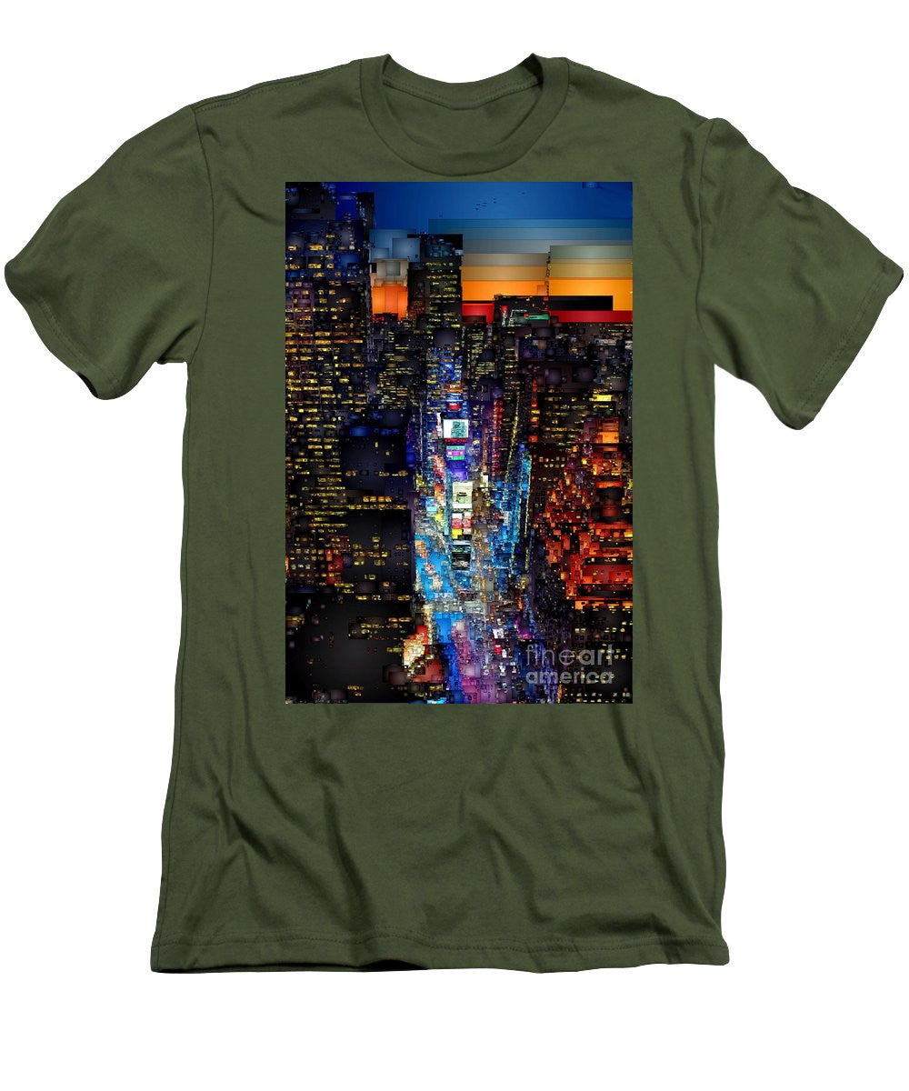 T-shirt pour homme (coupe ajustée) - New York City - Times Square