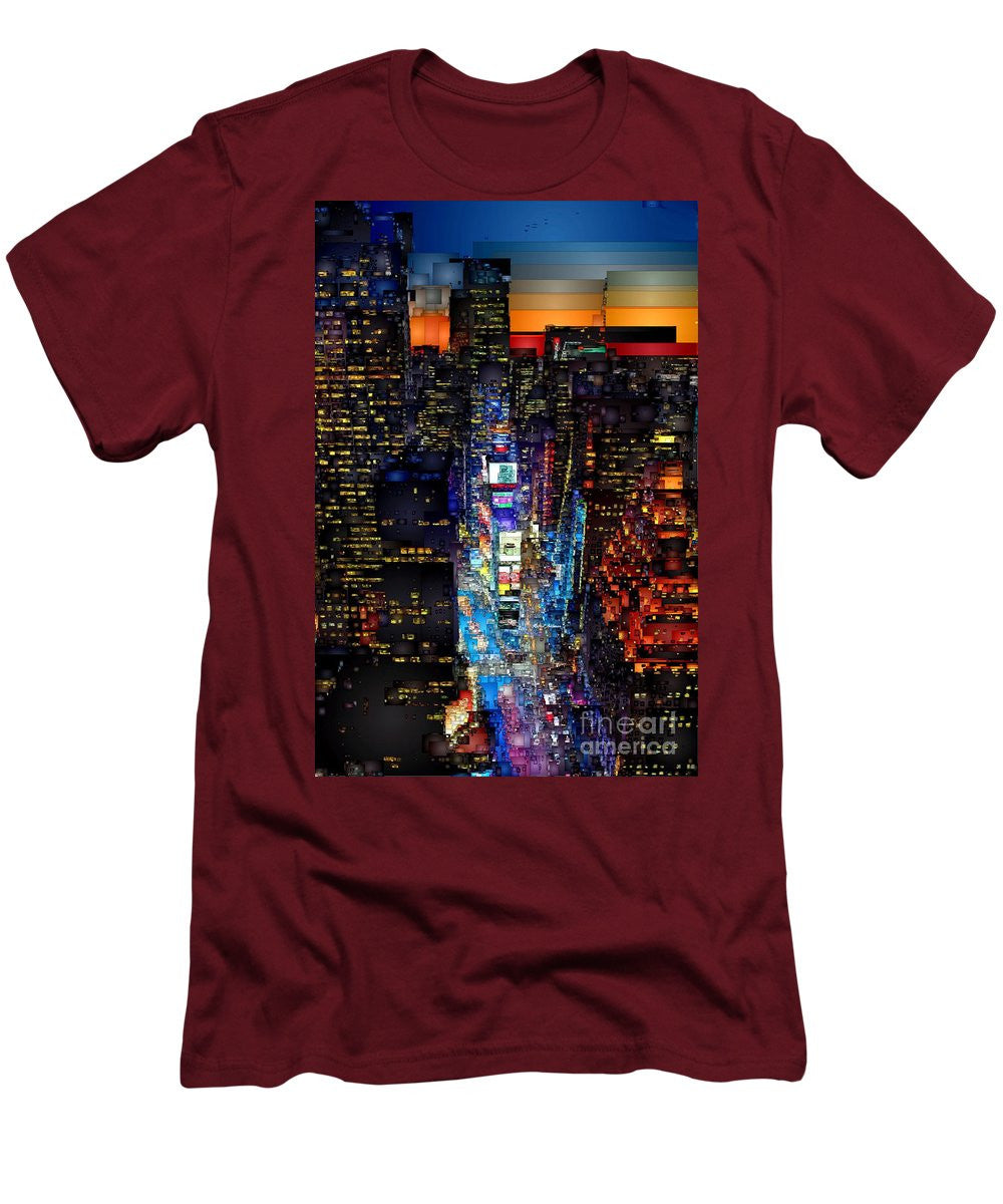 T-shirt pour homme (coupe ajustée) - New York City - Times Square