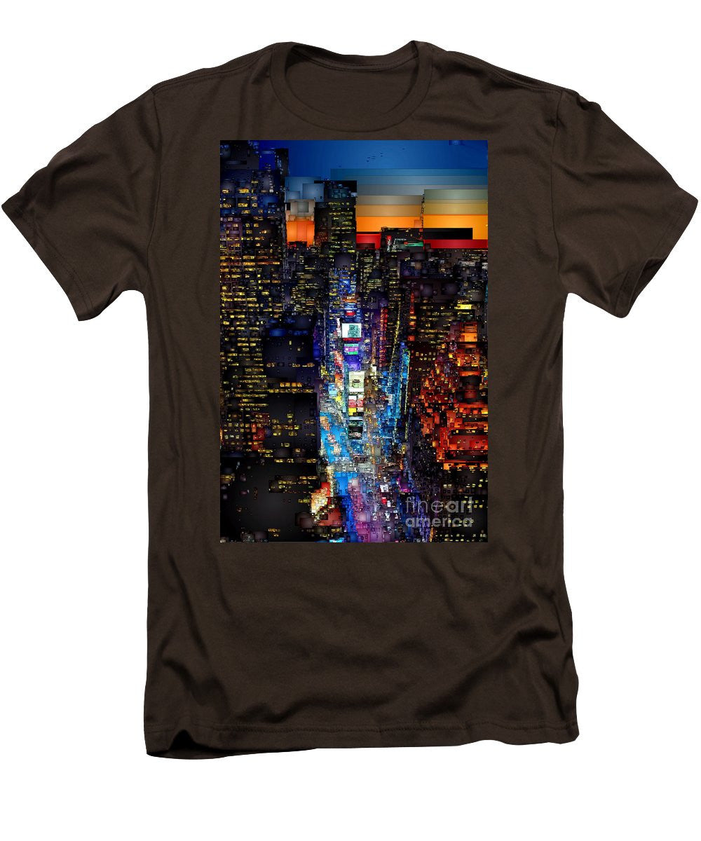 T-shirt pour homme (coupe ajustée) - New York City - Times Square