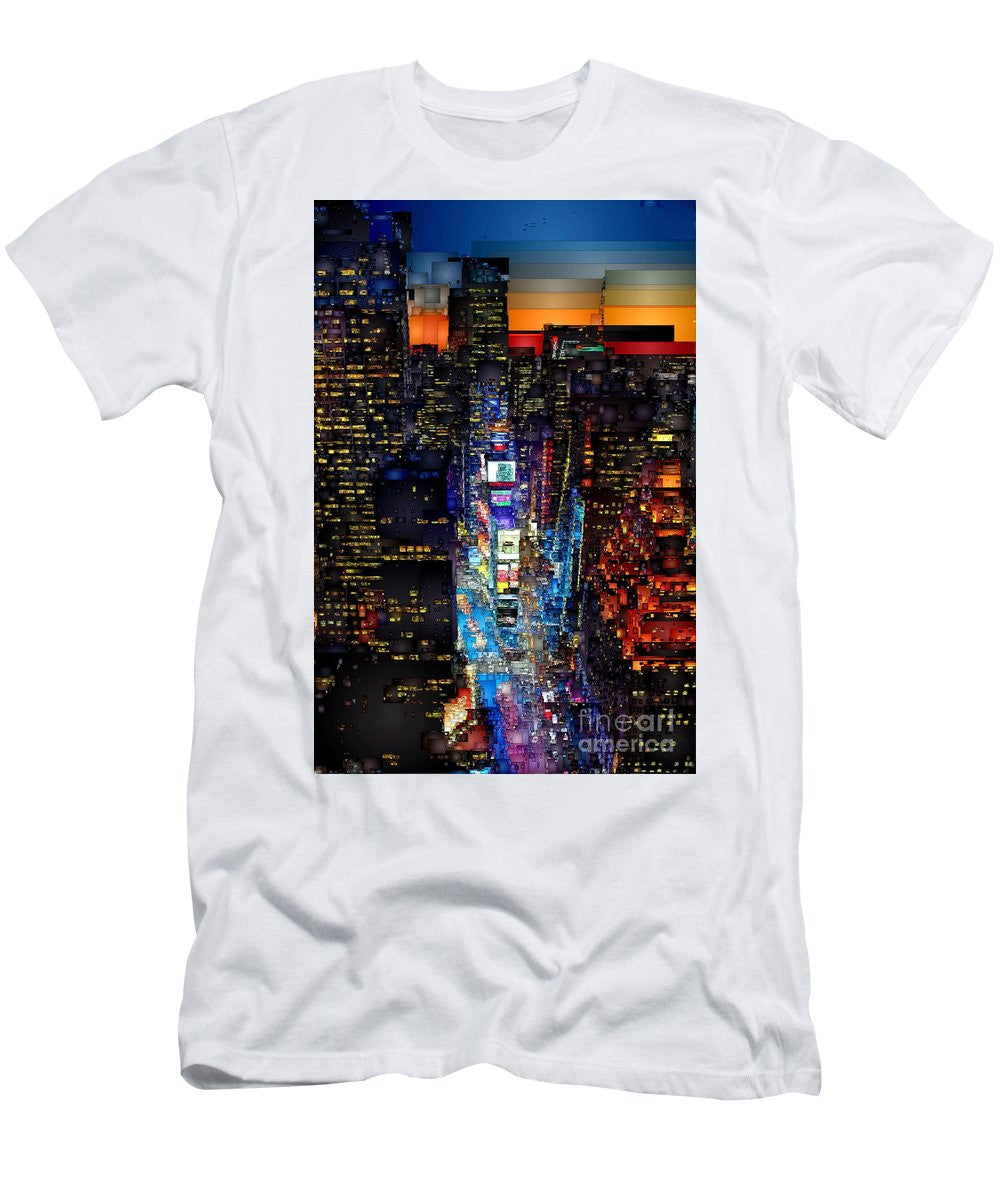 T-shirt pour homme (coupe ajustée) - New York City - Times Square